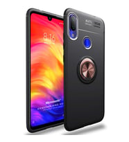 Microsonic Xiaomi Redmi Note 7 Kılıf Kickstand Ring Holder Siyah Rose