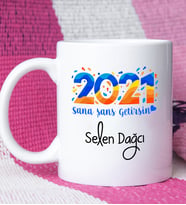 Sana Şans Getirsin 2021 Yılbaşı Hediyesi Kupa Bardak