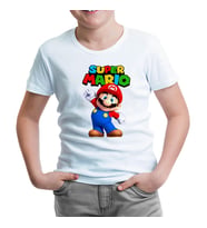 Super Mario - Win Win Beyaz Çocuk Tshirt