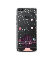 Space Girl Tasarım Süper Şeffaf Silikon Telefon Kılıfı Huawei PSmart (2018)