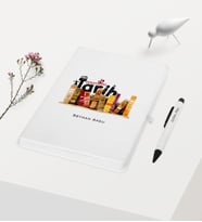 BK Gift Kişiye Özel Tarih Öğretmeni Temalı Beyaz Defter Kalem Hediye Seti - 2