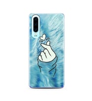 Parmak Tasarım Süper Şeffaf Silikon Telefon Kılıfı Huawei P30 