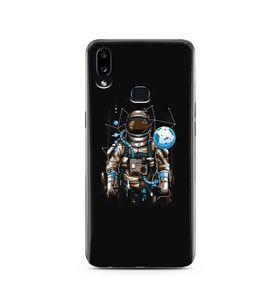 Uzay Astronot Tasarım Süper Şeffaf Silikon Telefon Kılıfı Samsung A10s