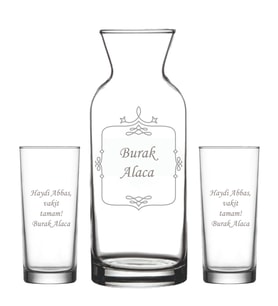 Kişiye Özel Rakı Karaf Seti Model 16-3