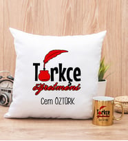 Türkçe Öğretmeni Yastık ve Gold Kupa Bardak