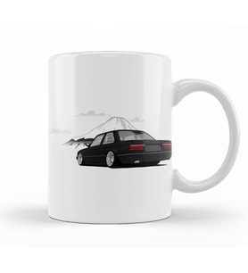 Stanced out E30 Black Kupa Bardak Porselen