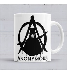 Anonymous V For Vendetta Kupa Bardak Porselen