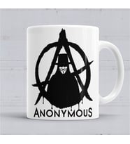 Anonymous V For Vendetta Kupa Bardak Porselen