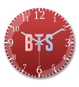 Bts 12 Duvar Saati Bombeli Gercek Cam