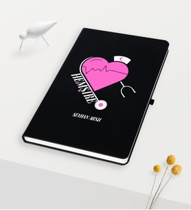 BK Gift Kişiye Özel Hemşire Temalı Siyah Defter - 6