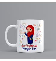Sınıf Öğretmeni Temalı Hediye Kupa Bardak Kişiye Özel Hediye SZ35