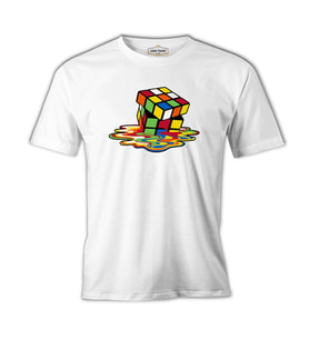 Color Cubes Beyaz Erkek Tshirt