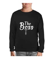 The Boss Siyah Çocuk Sweatshirt