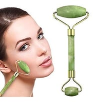 Jade Roller Çift Taraflı Yeşim Taşı Yüz ve Cilt Masaj Aleti