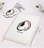 BK Gift Kişiye Özel Cilt Bakım Uzmanı Beyaz Defter Kalem ve Anahtarlık Hediye Seti-1 (Model 1)