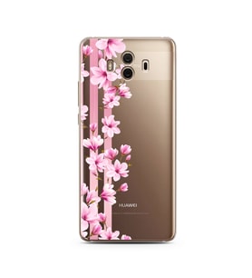 Transparan Çiçek Tasarımlı Süper Şeffaf Silikon Telefon Kılıfı Huawei Mate 10 Pr