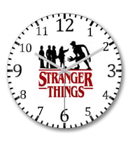 Stranger  Things Duvar Saati Bombeli Gercek Cam