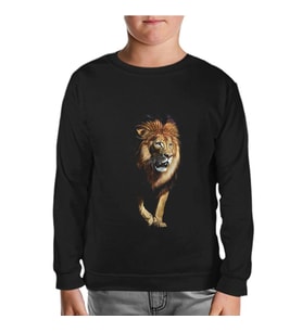 Aslan 2 Siyah Çocuk Sweatshirt