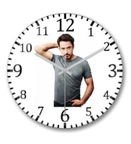 Iron Man Duvar  Saati Bombeli Gercek Cam