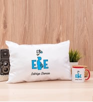 Ebe Dikdörtgen Yastık ve Kırmızı Kupa Bardak