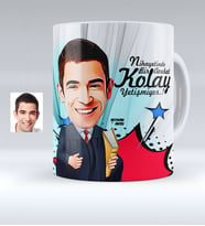 BK Gift Kişiye Özel Bay Avukat Karikatürlü Beyaz Kupa Bardak  1