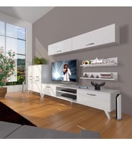 Decoraktiv Eko 6y Mdf Dvd Retro Tv Ünitesi Tv Sehpası (Beyaz)