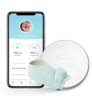 Owlet Smart Sock 2 Bebek Monitörü, Yeşil