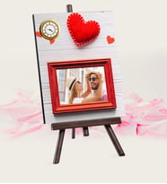 BK Gift Kişiye Özel Fotoğraflı Şovaleli Masa Saati  11