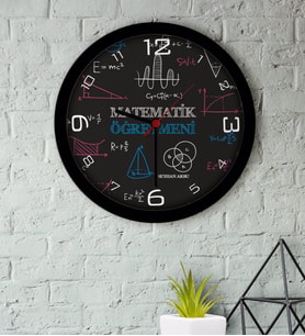 BK Gift Kişiye Özel Matematik Öğretmeni Ahşap Duvar Saati-11 (Beyaz)