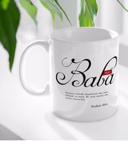 BK Gift Kişiye Özel Mânâ Baba Beyaz Kupa Bardak