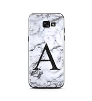 Samsung A5 (2015) Beyaz Mermer Harf Tasarımlı Telefon Kılıfı A-Harfi 