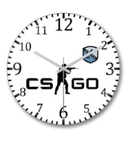 Counter Strike Uniform Duvar Saati Bombeli Gercek Cam