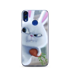 Dedektif Tavşan Tasarımlı Süper Şeffaf Silikon Telefon Kılıfı Huawei Honor 8c