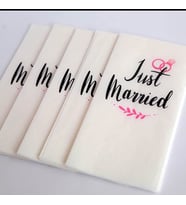 Özel Baskılı Peçete(Just Married) 25 adet