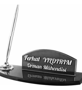 Kristal Masa İsimliği Kalemli Ofis Hediyesi M130