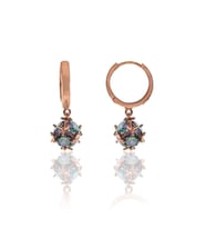 Söğütlü Silver Mistik topaz taşlı top küpe