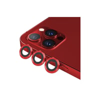 BİNANO Mini Metal Ring Iphone 11 Pro/11 Pro Max Lens Koruyucu 3'lü Takım (Kırmızı)