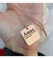 Annenin Anlamı Gümüş Kolye Özel Gün Hediyesi (Rose)