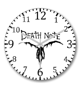 Death Note Duvar Saati Bombeli Gercek Cam