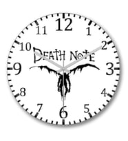 Death Note Duvar Saati Bombeli Gercek Cam