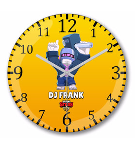 Brawl  Stars Dj Frank Duvar Saati Bombeli Gercek Cam