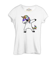 Unicorn - Rainbow Beyaz Kadın Tshirt