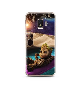 Baby Groot Tasarım Süper Şeffaf Silikon Telefon Kılıfı Samsung J2 Core