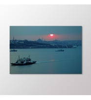Arty Tablo Tarihi Yarımadada Gün Batımı Tablo (Karışık)