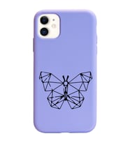 Iphone 11 Çizgi Tasarımlı Mor Lansman Telefon Kılıfı