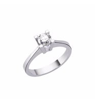 0,90Ct Pırlanta Tektaş Yüzük-18K (Beyaz)