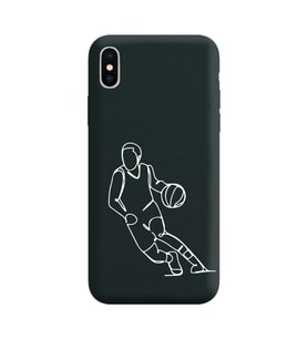 Iphone Xs Çizgi Tasarımlı Siyah Lansman Telefon Kılıfı
