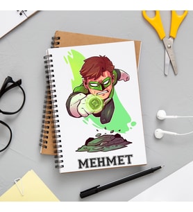 Marvel Yeşil Fener Defteri Kişiye Özel