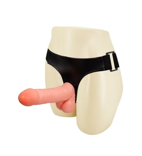 LilituShop 17,5 cm Belden Bağlamalı İçi Dolu Strapon Penis