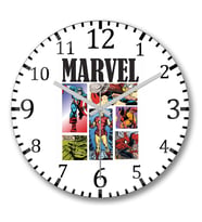 Marvel  Duvar  Saati Bombeli Gercek Cam